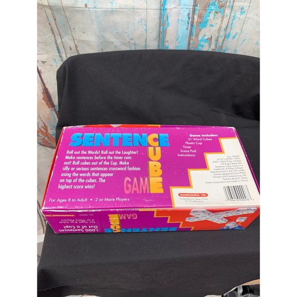 Sentence Cube Game, Gamesource INC 2002 Ages 8 to adult - Picture 2 of 5